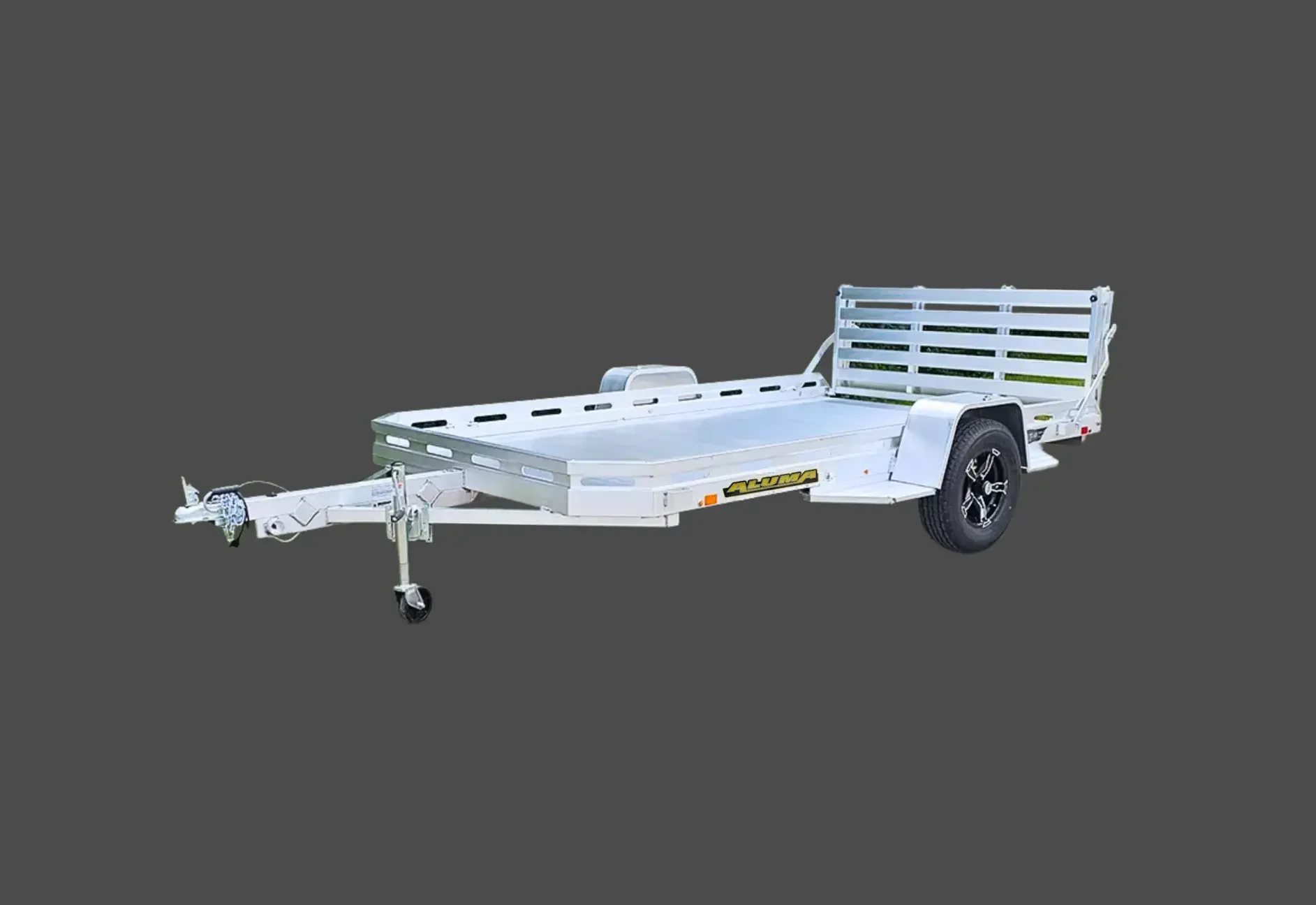 A fleet of new Iron Bull dump trailers at Trailer Place in Wharton, TX.