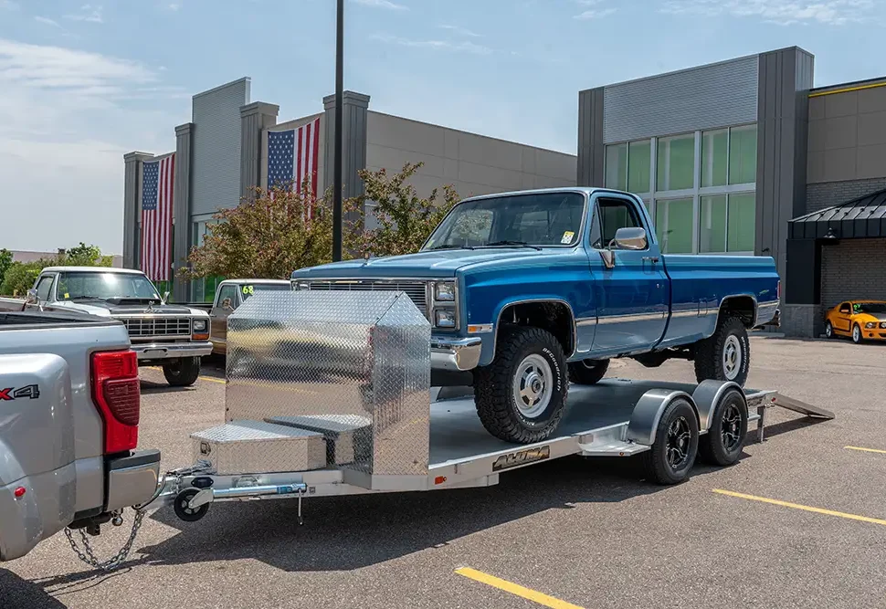 Aluma EX8218HR aluminum car hauler trailer Texas authorized dealer Trailer Place