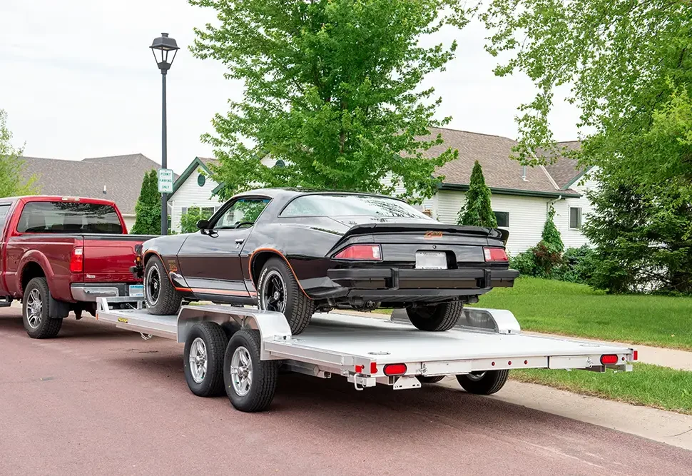 Aluma WB18RF aluminum car hauler trailer for sale in Texas at Trailer Place authorized dealer