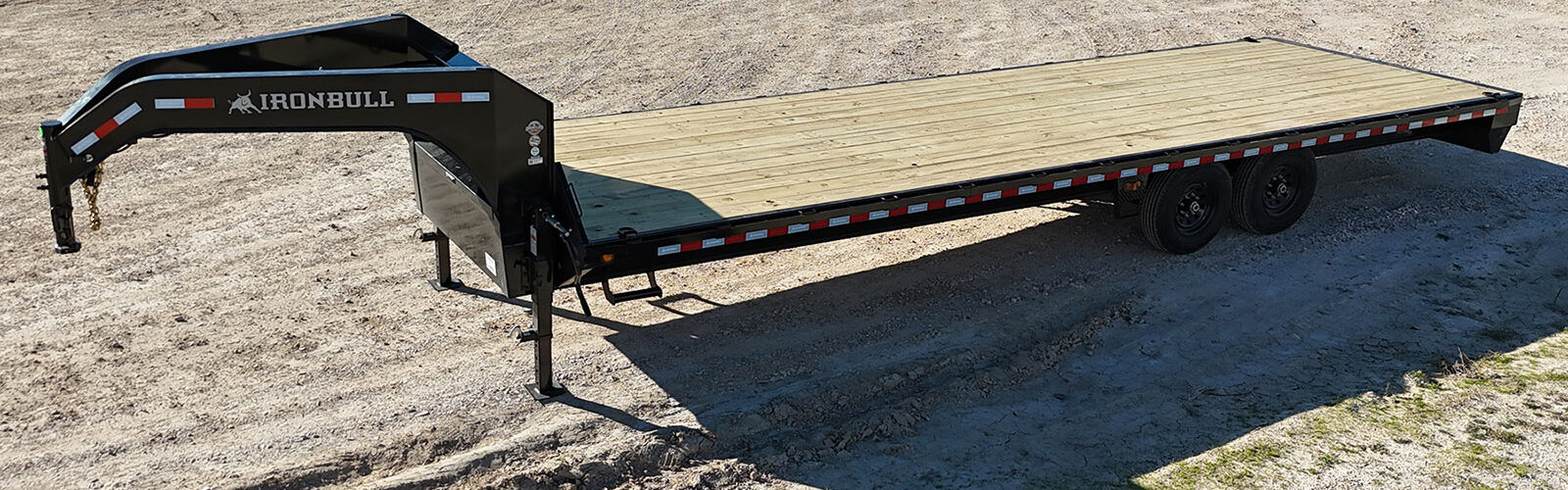 Iron Bull gooseneck flatbed trailer for sale in Texas at Trailer Place authorized dealer