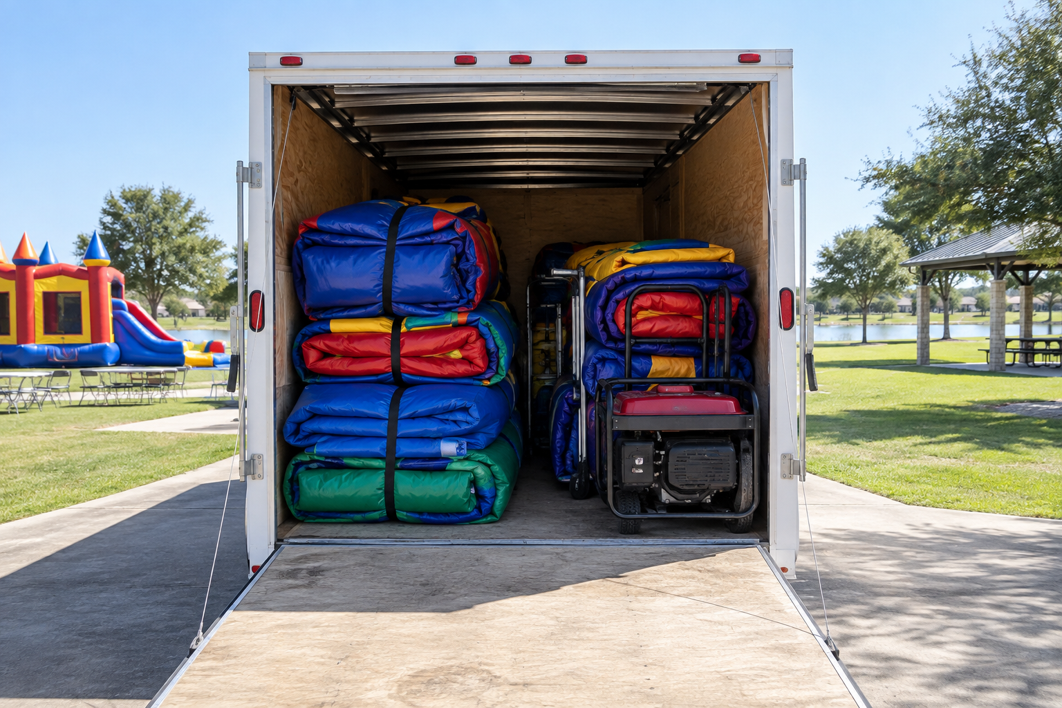 Read more about the article Best Trailers for a Bounce House and Inflatable Rental Business in Texas (2026)