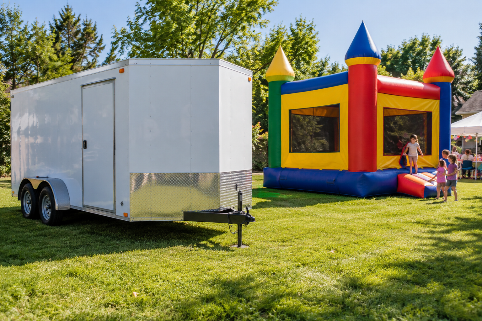 You are currently viewing Mejores Remolques para Negocios de Renta de Inflables y Casas de Brinco en Texas (2026)